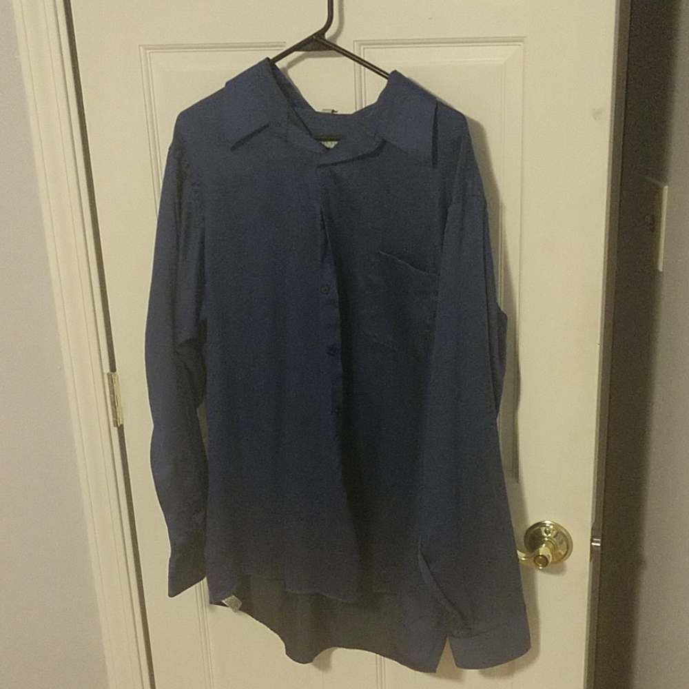 Geoffrey Beene blue long sleeve dress shirt